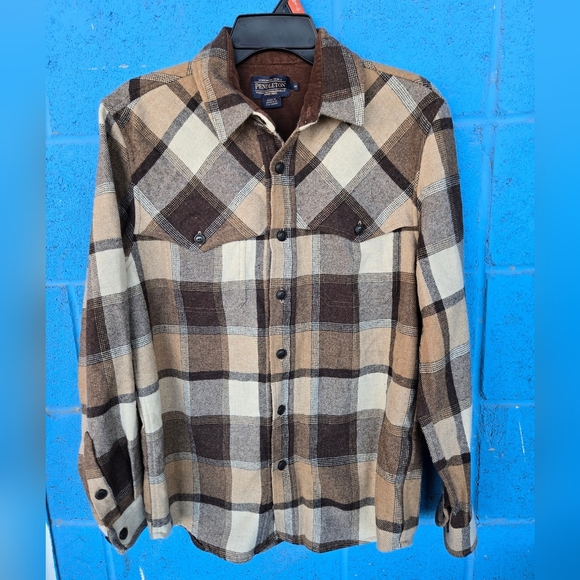 Pendleton virgin Wool Men's Weston Long SleeveButton-Down Western Shirt Sz M - Picture 1 of 11